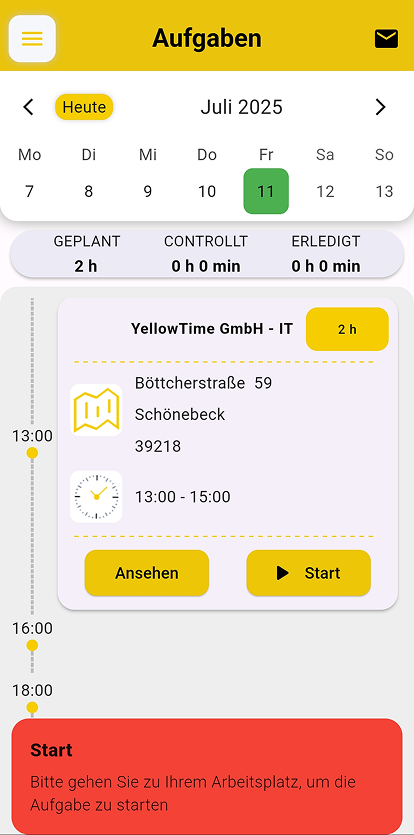 NFC Übersicht – App
